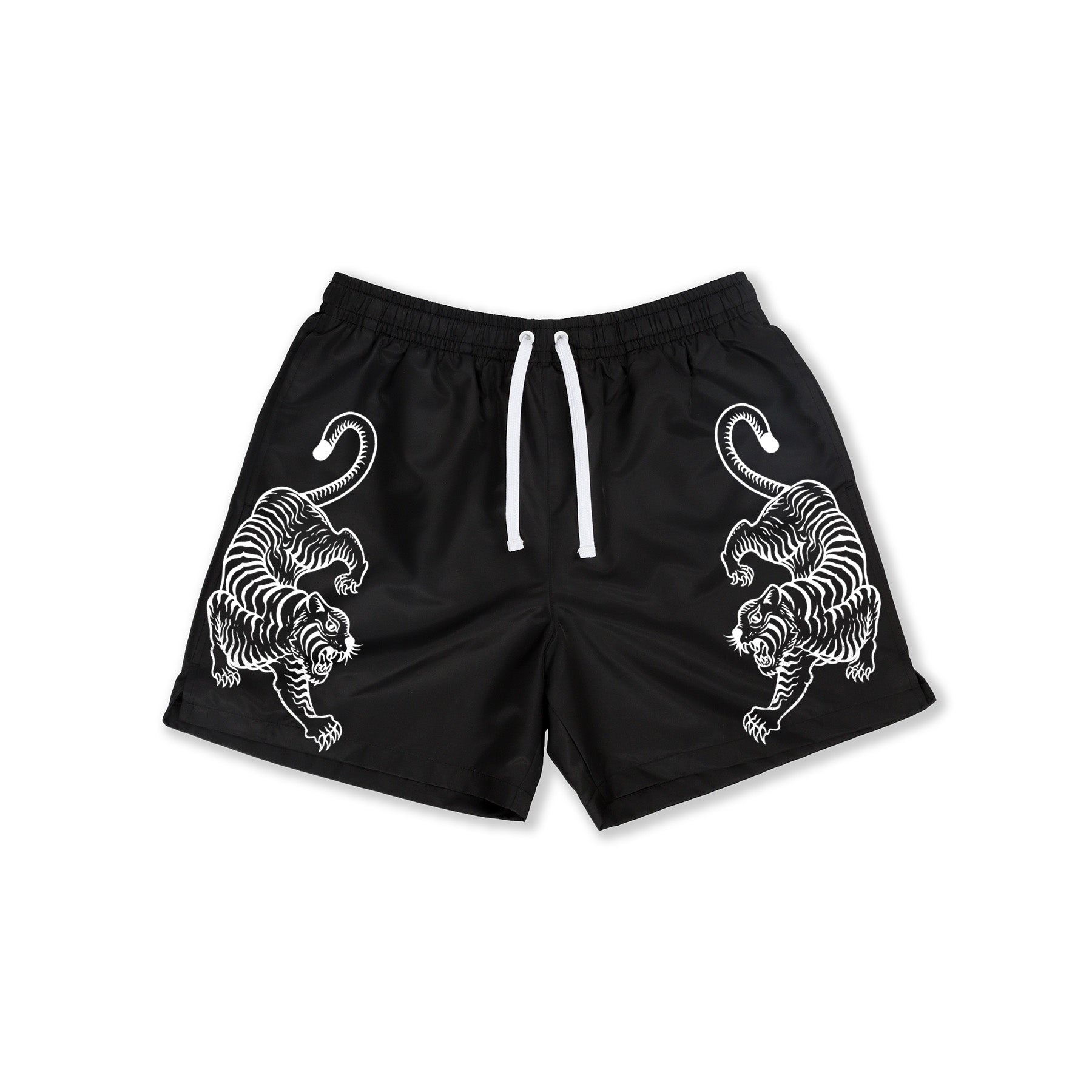 Twin Tiger Nylon Shorts - Black