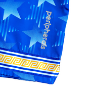 Star Spangled Satin Shorts - Royal / Gold