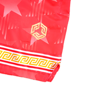 Star Spangled Satin Shorts - Red / Gold