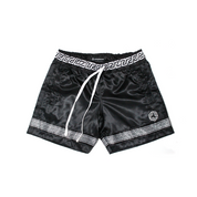 The Satin Shorts - Black / White