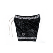The Satin Shorts - Black / White