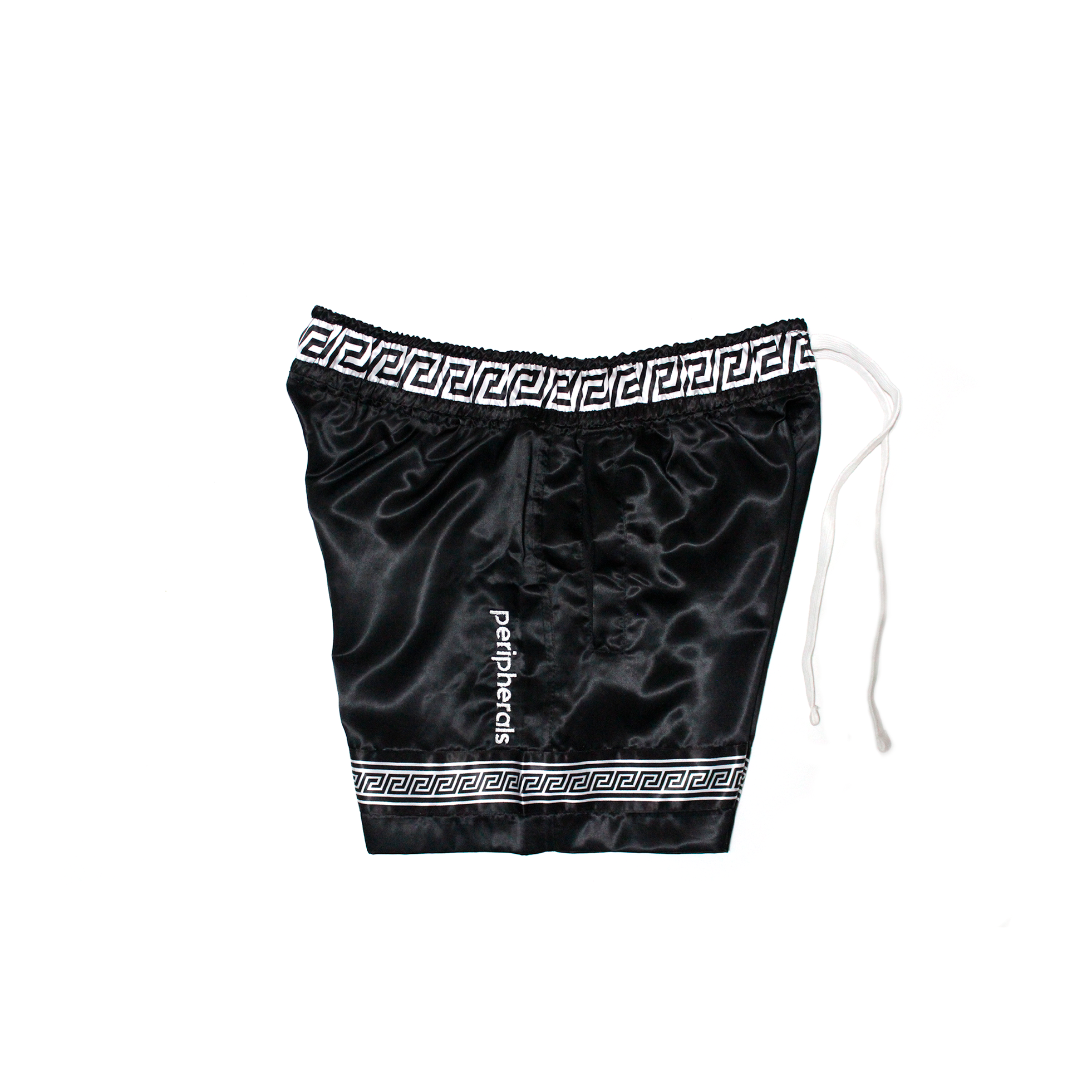 The Satin Shorts - Black / White