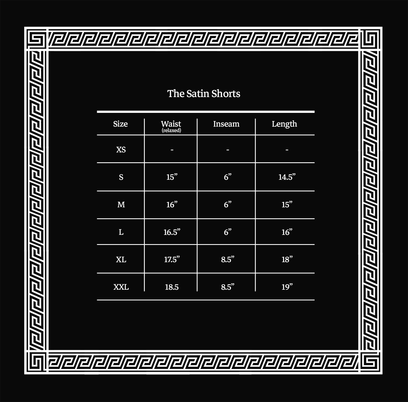 The Satin Shorts - Black / White