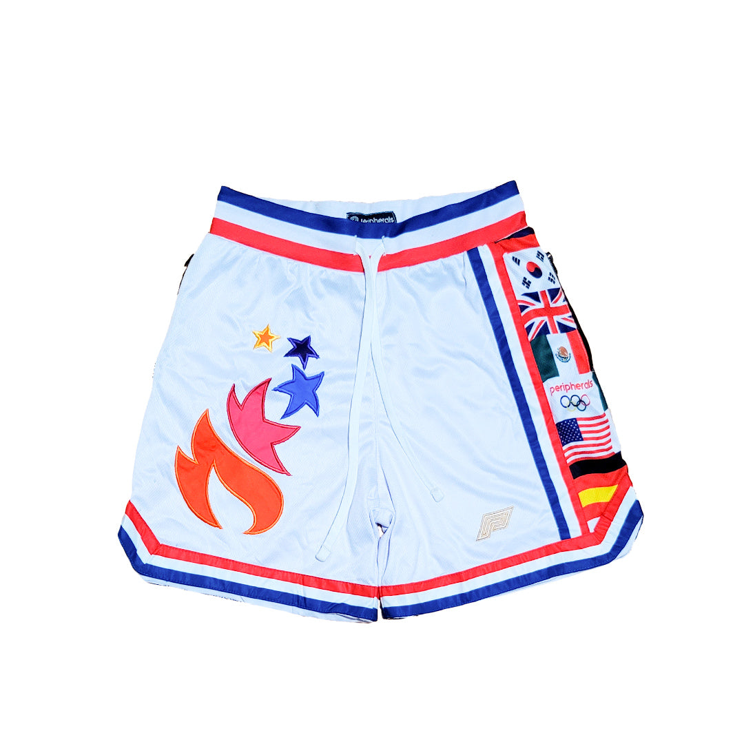 Olympian Heavyweight Mesh Shorts - White